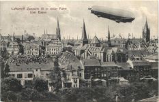 Essen - Luftschiff Zeppelin III in voller Fahrt