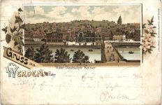 Gruss aus Werden Ruhr - Hotel Deutscher Kaiser - Litho