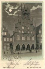 Münster in Westfalen - Rathaus - Litho