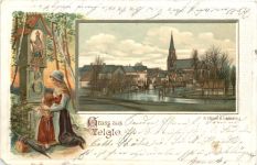 Gruss aus Telgte - Litho