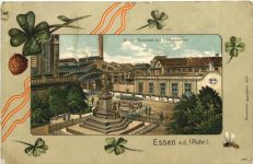 Essen an der Ruhr - Krupp Denkmal - Litho