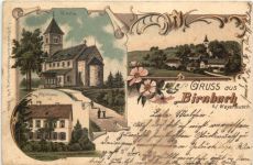 Gruss aus Birnbach bei Weyerbusch - Litho