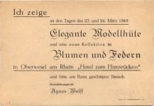 Oberwesel - Agnes Wolff Hutfabrik