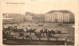 Der Marktplatz in Mitau - Feldpost