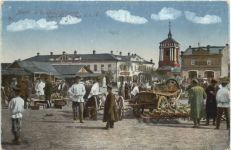 Markt in Russisch Litauen - Feldpost