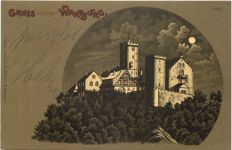 Eisenach - Gruss von der Wartburg - Litho
