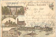 Gruss aus Engers - Neuwied - Litho