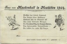 Gruss vom Maskenball in Nastätten 1904