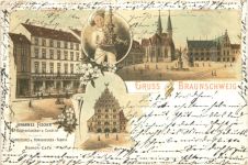Gruss aus Braunschweig - Litho