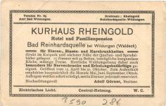 Bad Reinhardsquelle bei Wildungen - Kurhaus Rheingold