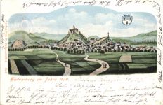 Gudensberg im Jahre 1650 - Litho - Bahnpost