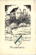 Mindelheim - Schlussprüfung Mädchenschule 1928 - Studentika