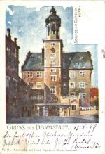 Gruss aus Darmstadt - Schloss mit Glockenturm