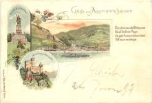Gruss aus Assmannshausen - Litho