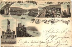 Gruss vom Niederwald - Litho