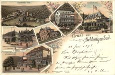 Gruss aus Schlangenbad - Litho