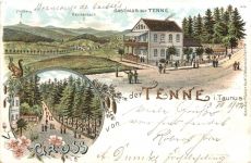Gruss von der Tenne im Taunus - Litho - Waldems