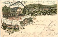 Gruss aus Falkenstein - Gasthaus zum Frankfurter Hof - Litho