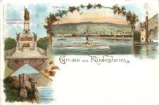 Gruss aus Rüdesheim - Litho