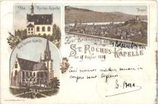Bingen - Einweihung St. Rochus Kapelle 1895 - Litho