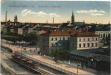 Ludwigshafen - Marktplatz und Bahnhof