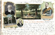 Lützen - Gruss vom Gustav Adolf Feste - Litho