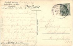 Volmarstein an der Ruhr - Gasthof Wehberg - Bahnpost