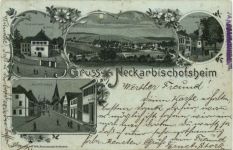 Gruss aus Neckarbischofsheim - Litho