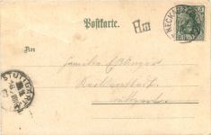 Gruss aus Neckarsteinach - Litho - Gasthof zum Schiff