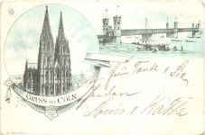 Gruss aus Köln - Litho Vorläufer 1893