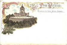 Gruss aus Porta Westfalica - Litho