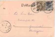 Geld auf Ansichtskarte