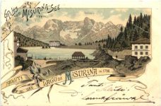 Gruss vom Misurina-See - Litho
