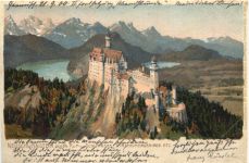 Neuschwanstein - Litho - Künstler Ak Zeno Diemer