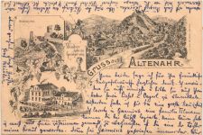 Gruss aus Altenahr - Litho