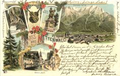 Gruss aus Mittenwald - Litho