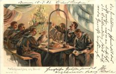 Künstler Ak F. Lindner - Weihnachten an Bord