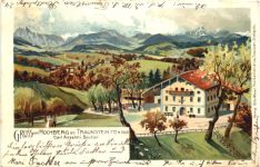 Gruss vom Hochberg bei Traunstein - Litho