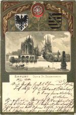 Erfurt - Dom & St. Severikirche - Litho