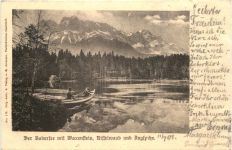 Der Badersee mit Waxenstein Riffelwand und Zugspitze