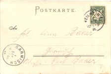 Gruss aus Weilheim - Hauptplatz - Litho