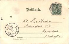 Das Postwesen - Botenpost des Mittelalters - Briefmarken - Litho