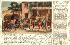 Das Postwesen - Römische Post - Briefmarken - Litho