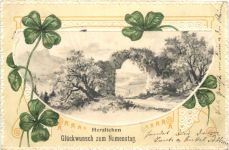 Namenstag - Prägekarte