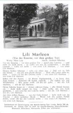 Liederkarte - Lili Marleen