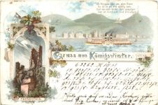 Gruss aus Königswinter - Litho