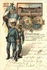 Germersheim - Erinnerung an das RegimentsJubiläum 1903 - Litho