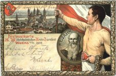 Worms - 26. Mittelrheinisches Kreis Turnfest 1902 - Litho
