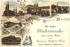 Gruss aus Bamberg - Litho