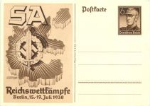 SA Reichswettkämpfe 1938 - Ganzsache